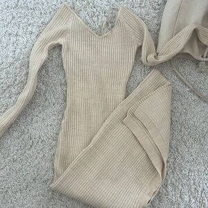 NWOT Anna Quan helena sweater dress cream